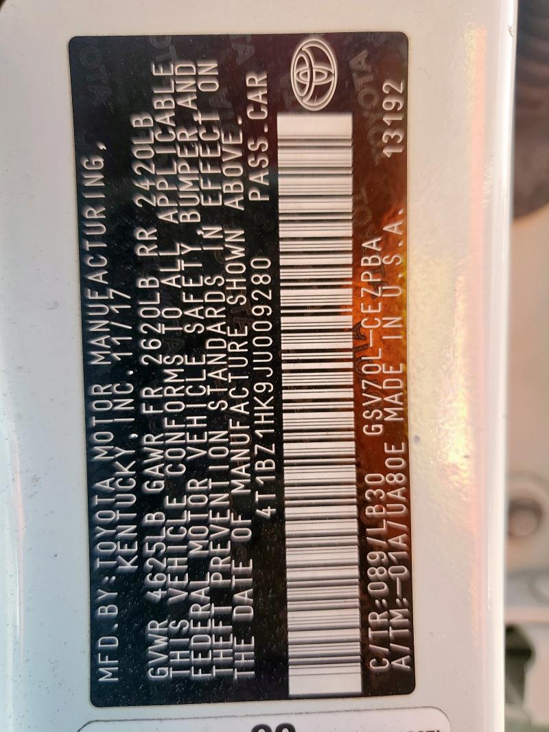 2018 TOYOTA CAMRY XSE - 4T1BZ1HK9JU009280