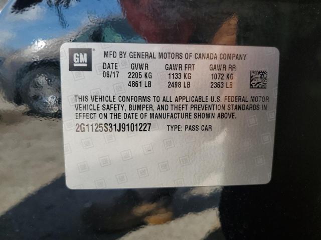 2018 CHEVROLET IMPALA PRE 2G1125S31J9101227