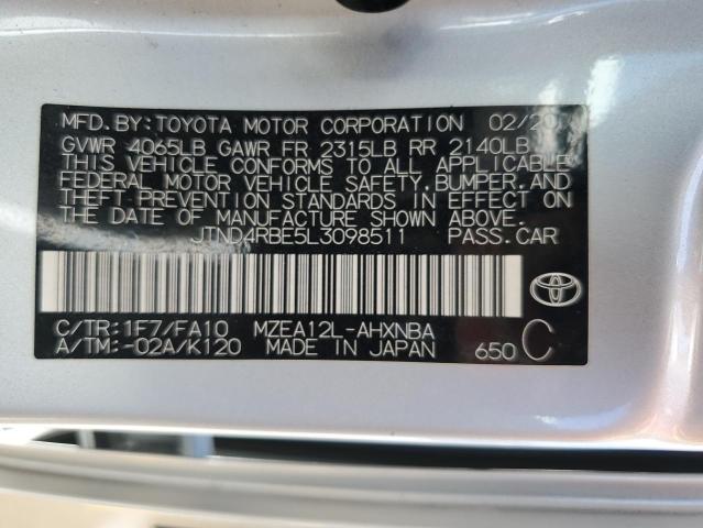 2020 TOYOTA COROLLA SE - JTND4RBE5L3098511
