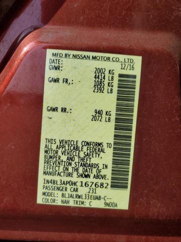 2017 NISSAN ALTIMA 3.5 1N4BL3AP0HC167682