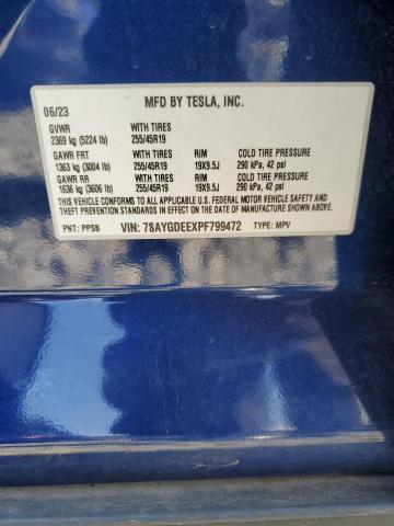 2023 TESLA MODEL Y 7SAYGDEEXPF799472