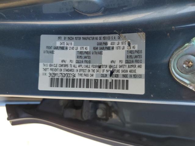2016 MAZDA 3 SPORT 3MZBM1U75GM300194