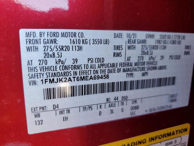 2021 FORD EXPEDITION MAX LIMITED 1FMJK2AT6MEA69458