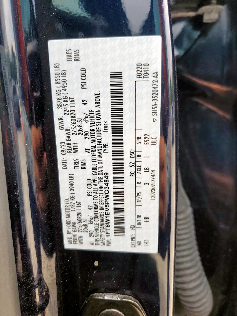 2023 FORD F150 LIGHT 1FT6W1EV5PWG34849