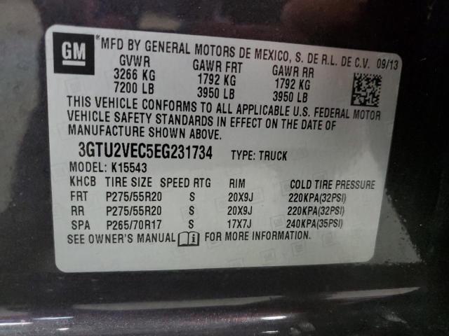 2014 GMC SIERRA K15 - 3GTU2VEC5EG231734