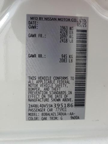 2025 NISSAN ALTIMA SV 1N4BL4DV5SN395186