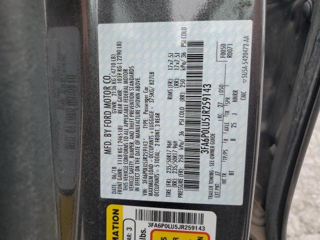 2018 FORD FUSION SE - 3FA6P0LU5JR259143