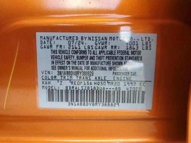 2024 NISSAN SENTRA SR 3N1AB8DV8RY388829