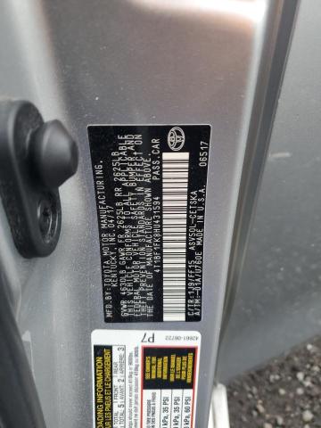 2017 TOYOTA CAMRY LE 4T1BF1FK8HU431594