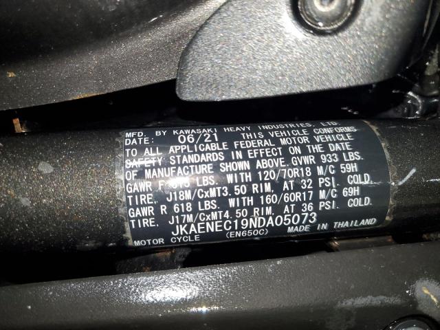 2022 KAWASAKI EN650 C JKAENEC19NDA05073