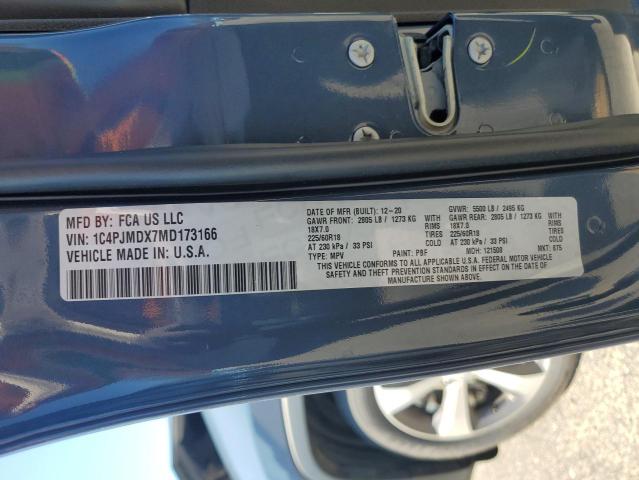 2021 JEEP CHEROKEE LIMITED 1C4PJMDX7MD173166