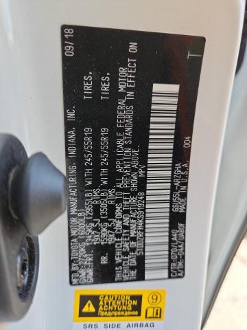 2019 TOYOTA HIGHLANDER - 5TDDZRFH4KS919248