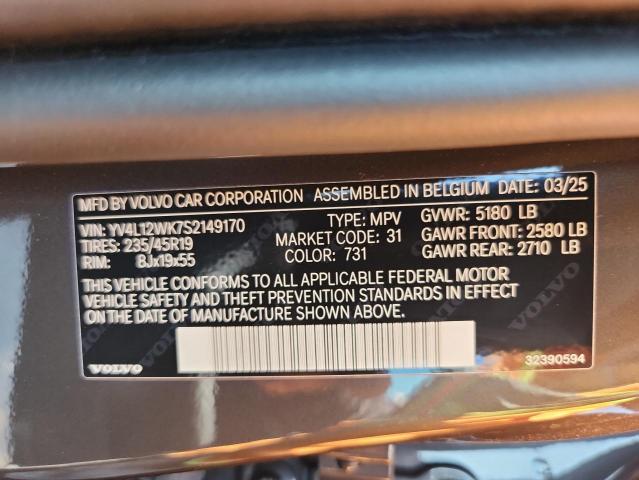 2025 VOLVO V60 CROSS COUNTRY PLUS YV4L12WK7S2149170