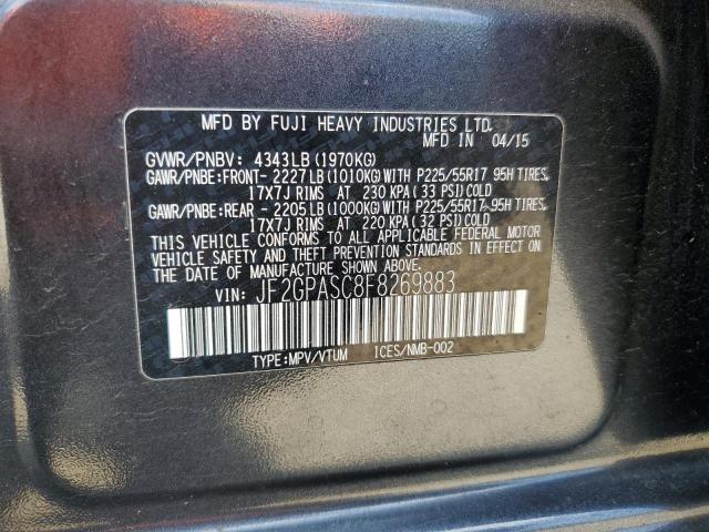2015 SUBARU XV CROSSTR JF2GPASC8F8269883