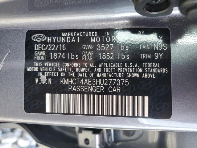 2017 HYUNDAI ACCENT SE KMHCT4AE3HU277375