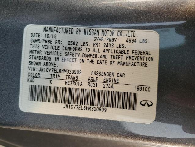 2017 INFINITI Q60 BASE JN1CV7EL6HM320909