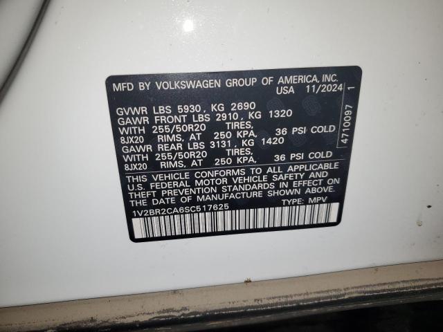 2025 VOLKSWAGEN ATLAS SEL - 1V2BR2CA6SC517625