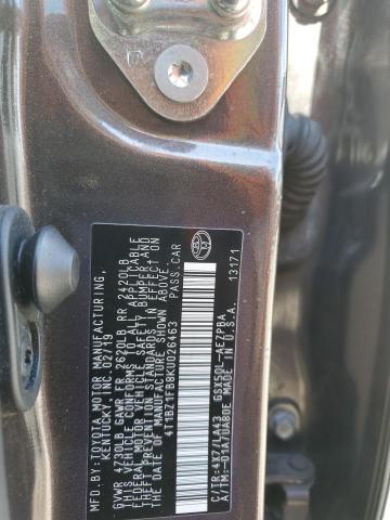 2019 TOYOTA AVOLON 4T1BZ1FB8KU026463