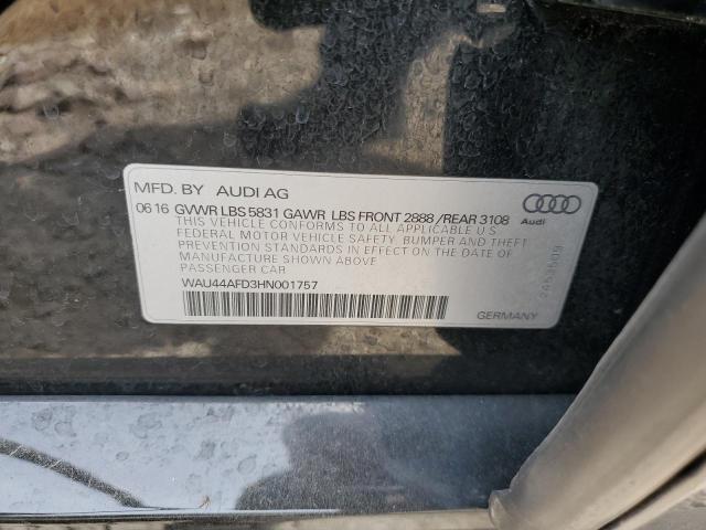 2017 AUDI A8 L QUATTRO WAU44AFD3HN001757
