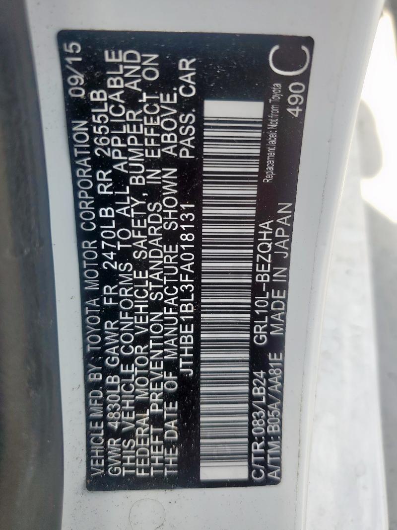 2015 LEXUS GS 350 - JTHBE1BL3FA018131