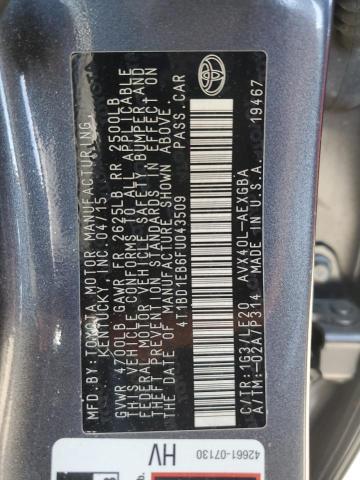 2015 TOYOTA AVALON HYBRID - 4T1BD1EB6FU043509