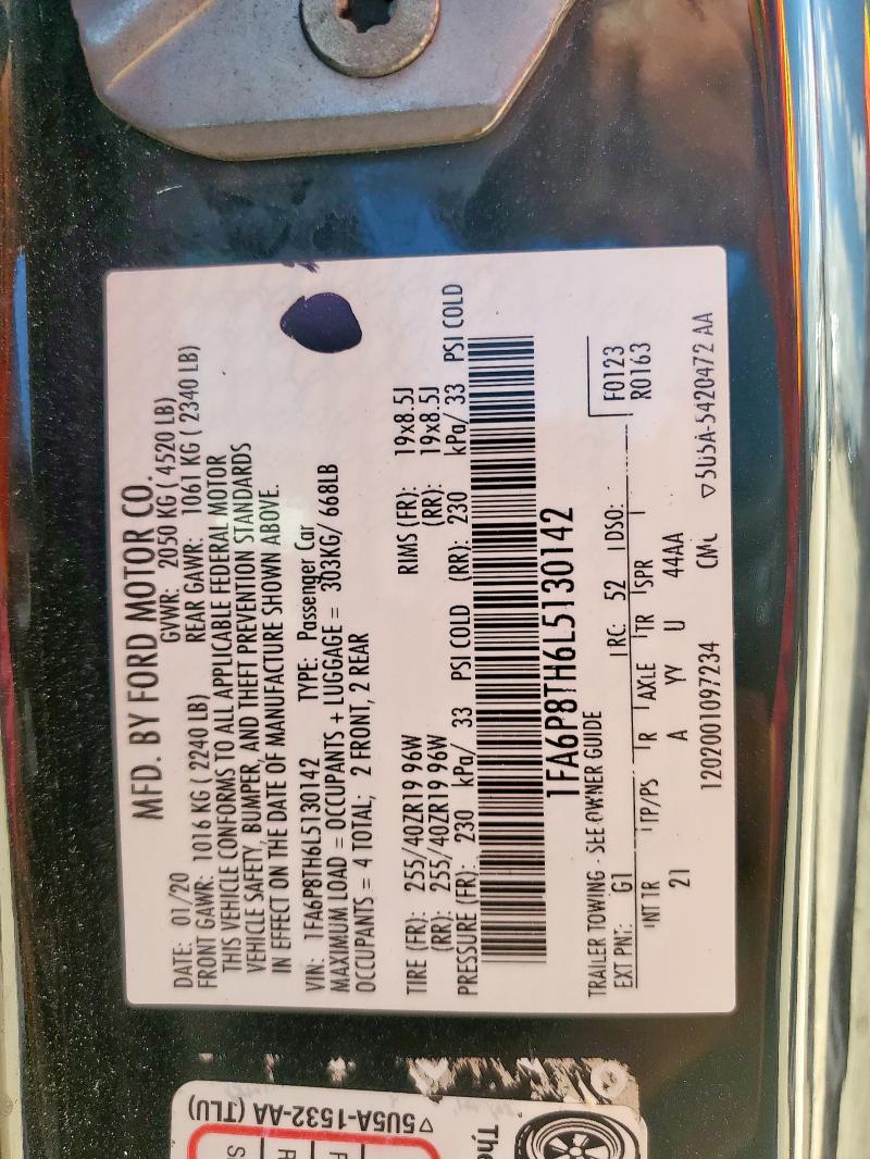2020 FORD MUSTANG 1FA6P8TH6L5130142