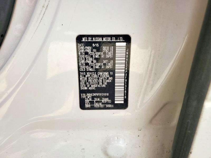 2015 NISSAN QUEST S JN8AE2KPXF9131618