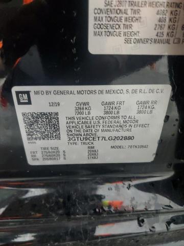 2020 GMC SIERRA K15 3GTU9CET7LG202880