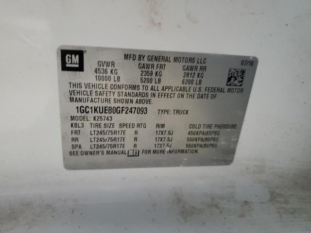 2016 CHEVROLET SILVERADO K2500 HEAVY DUTY - 1GC1KUE80GF247093