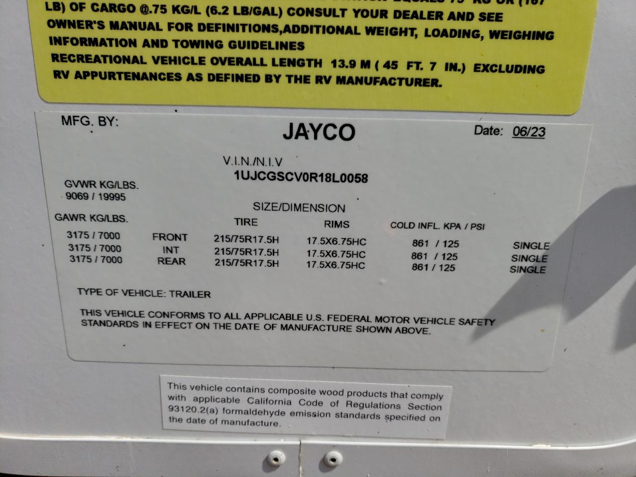 Lot #3291190964 2024 JAYCO SEISMIC