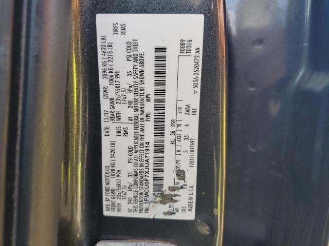 2018 FORD ESCAPE S 1FMCU0F7XJUA71914