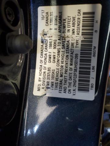 2018 HONDA CIVIC LX 2HGFC2F58JH501099