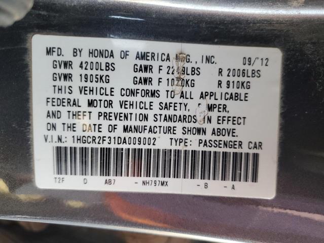 2013 HONDA ACCORD LX - 1HGCR2F31DA009002