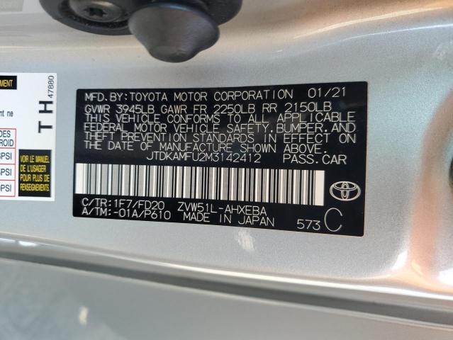 2021 TOYOTA PRIUS SPEC JTDKAMFU2M3142412