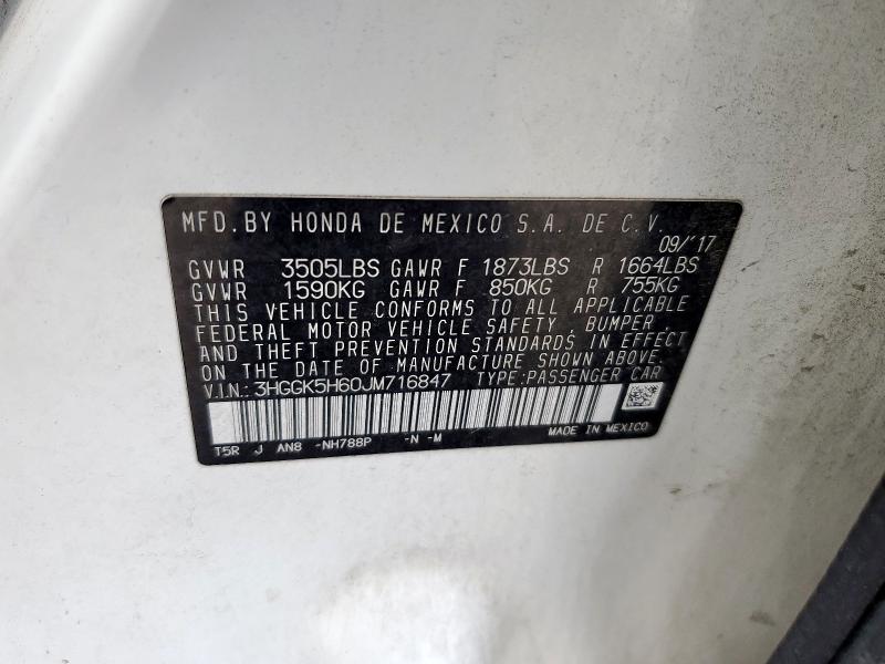 2018 HONDA FIT SPORT 3HGGK5H60JM716847
