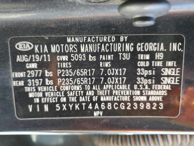 2012 KIA SORENTO BA - 5XYKT4A68CG239823