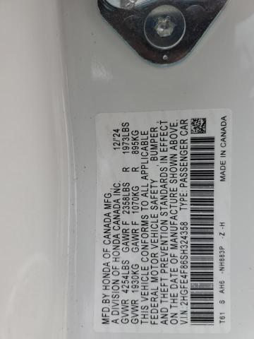 2025 HONDA CIVIC SPOR - 2HGFE4F86SH324358