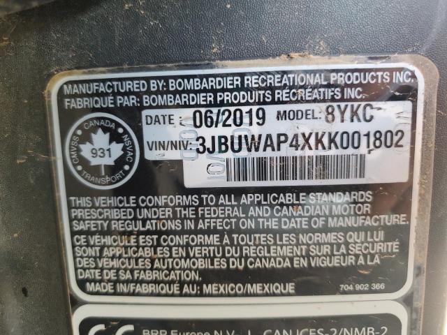 2019 CAN-AM DEFENDER X 3JBUWAP4XKK001802