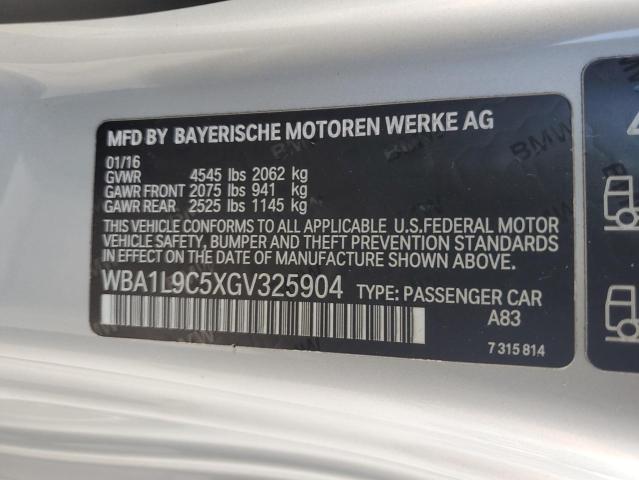 2016 BMW 228 XI SULEV WBA1L9C5XGV325904