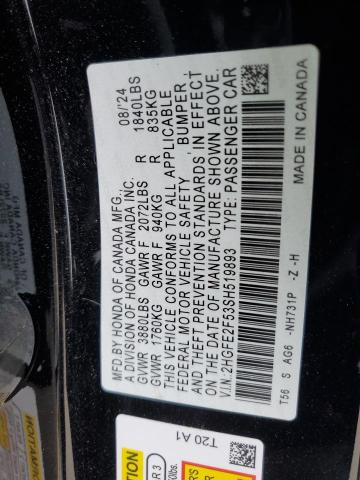 2025 HONDA CIVIC SPORT 2HGFE2F53SH519893