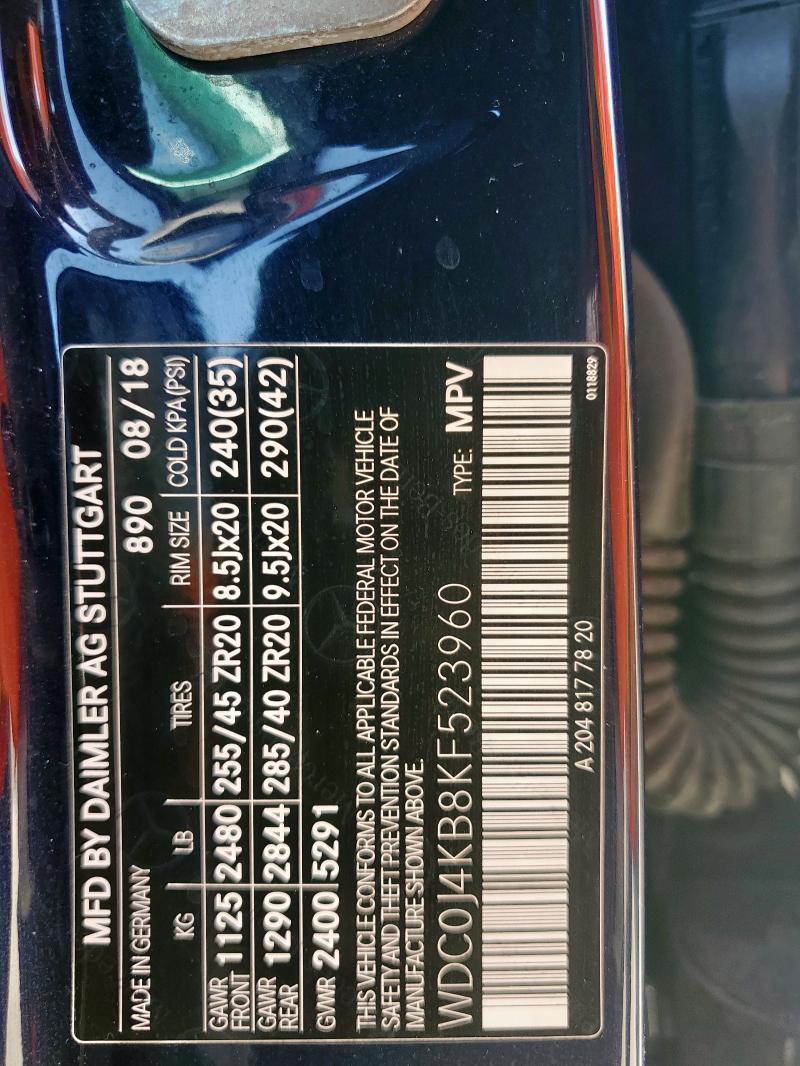 2019 MERCEDES-BENZ GLC COUPE - WDC0J4KB8KF523960