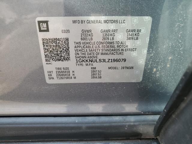 2020 GMC ACADIA SLT 1GKKNULS3LZ196079