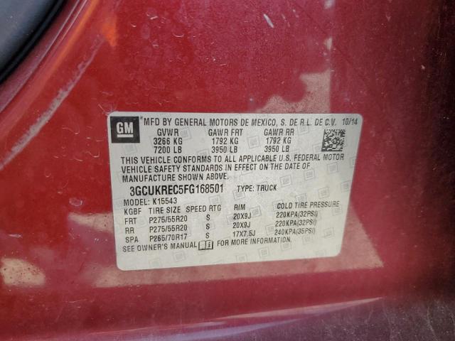 2015 CHEVROLET SILVERADO 3GCUKREC5FG168501