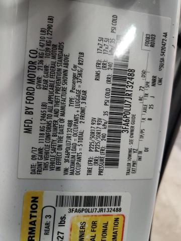 2018 FORD FUSION SE 3FA6P0LU7JR132488