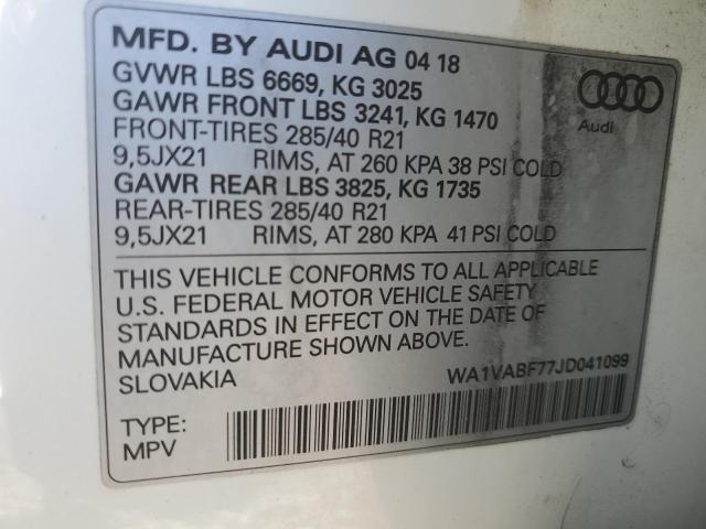 2018 AUDI Q7 PRESTIG WA1VABF77JD041099