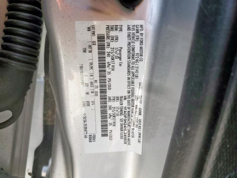 2017 FORD FOCUS SEL 1FADP3H24HL249809
