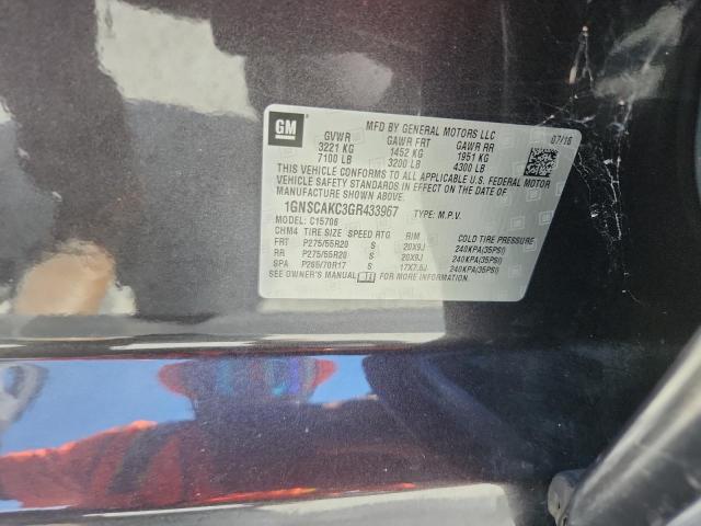 2016 CHEVROLET TAHOE C1500 LS 1GNSCAKC3GR433967