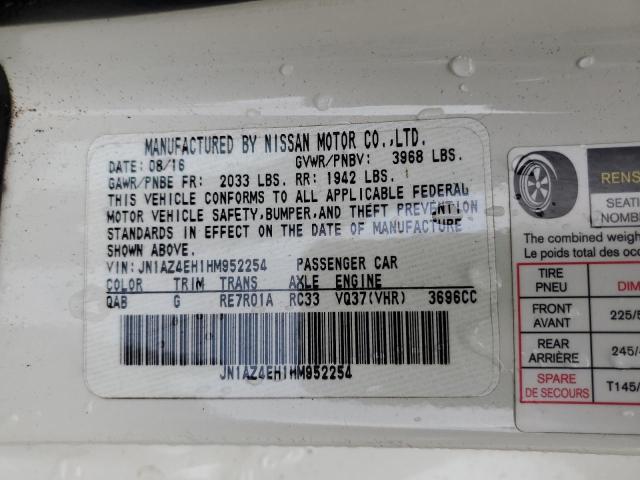 2017 NISSAN 370Z BASE JN1AZ4EH1HM952254