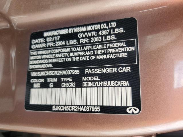 2017 INFINITI QX30 BASE - SJKCH5CR2HA037955