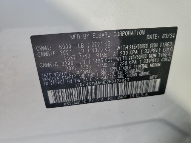 2024 SUBARU ASCENT ONYX EDITION 4S4WMAHD2R3429823